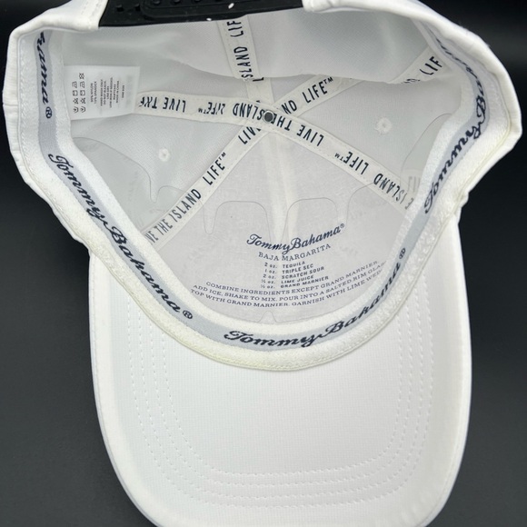 Tommy Bahama Golf White Baseball Cap Snapback Hat Blue Floral Patch - Picture 8 of 10